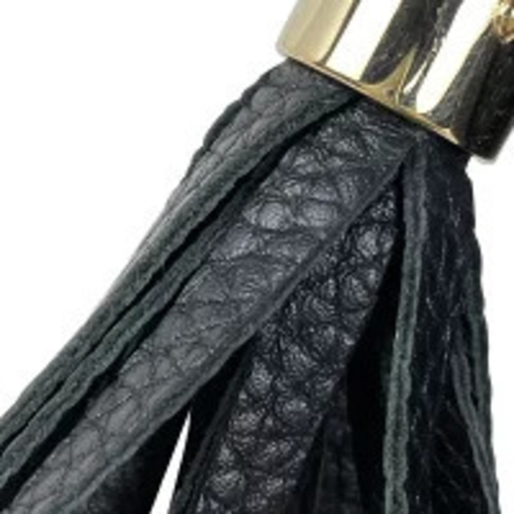 Gucci Soho Shoulder Bag Leather Black Tassel Fringe - Picture 5 of 7